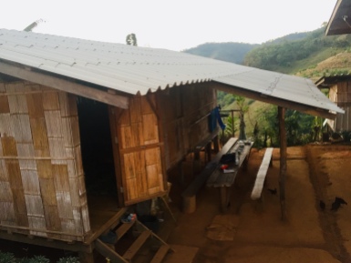 The hut we slept in in the Hill Tribe village